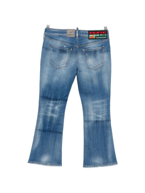 Jeans Dsquared2 Kids da bambina blu in denim stretch con cinque tasche Dsquared Kids | DQ0921D0AFRDQ01